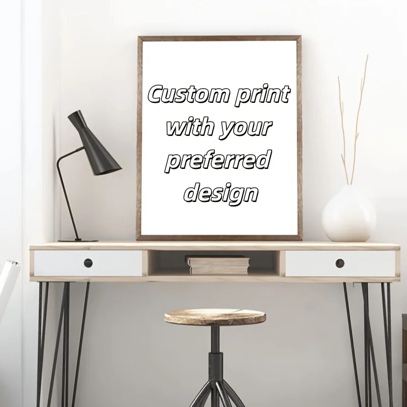 Personalized Custom Text Poster Canvas Painting Custom Your Own Quote Minimalist Simple Wall Print Unframed Living Room Decor