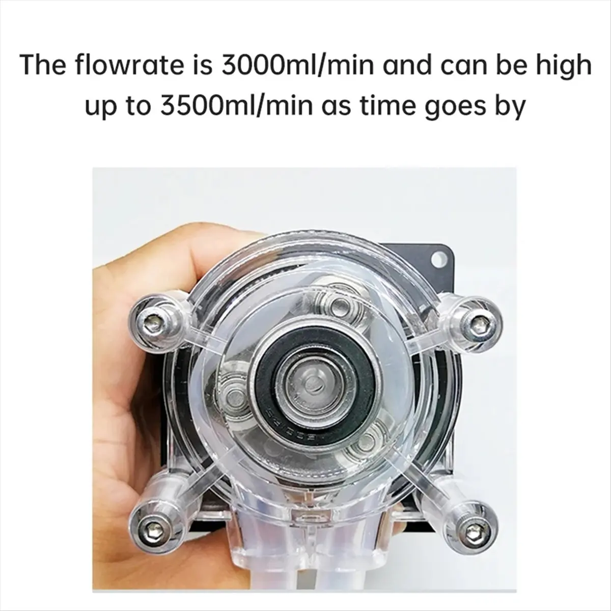ABJS New DC 24V Peristaltic Pump Large Flowrate Liquid Dosing Pump 3000ml/Min 3 Rollers with PHARMED Tube