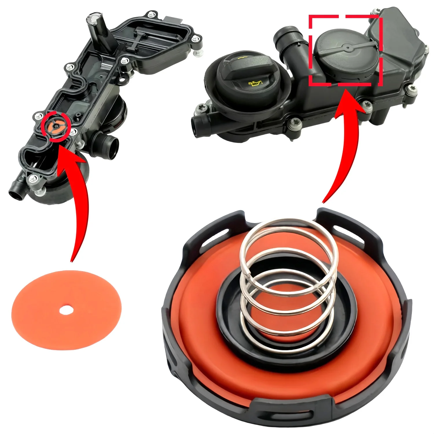 

Комплект вентиляционных мембран картера для VW Golf Passat Polo Tiguan Allspace Seat Arona Leon Skoda Karoq Scala 2014-2024 05E 103495 Б