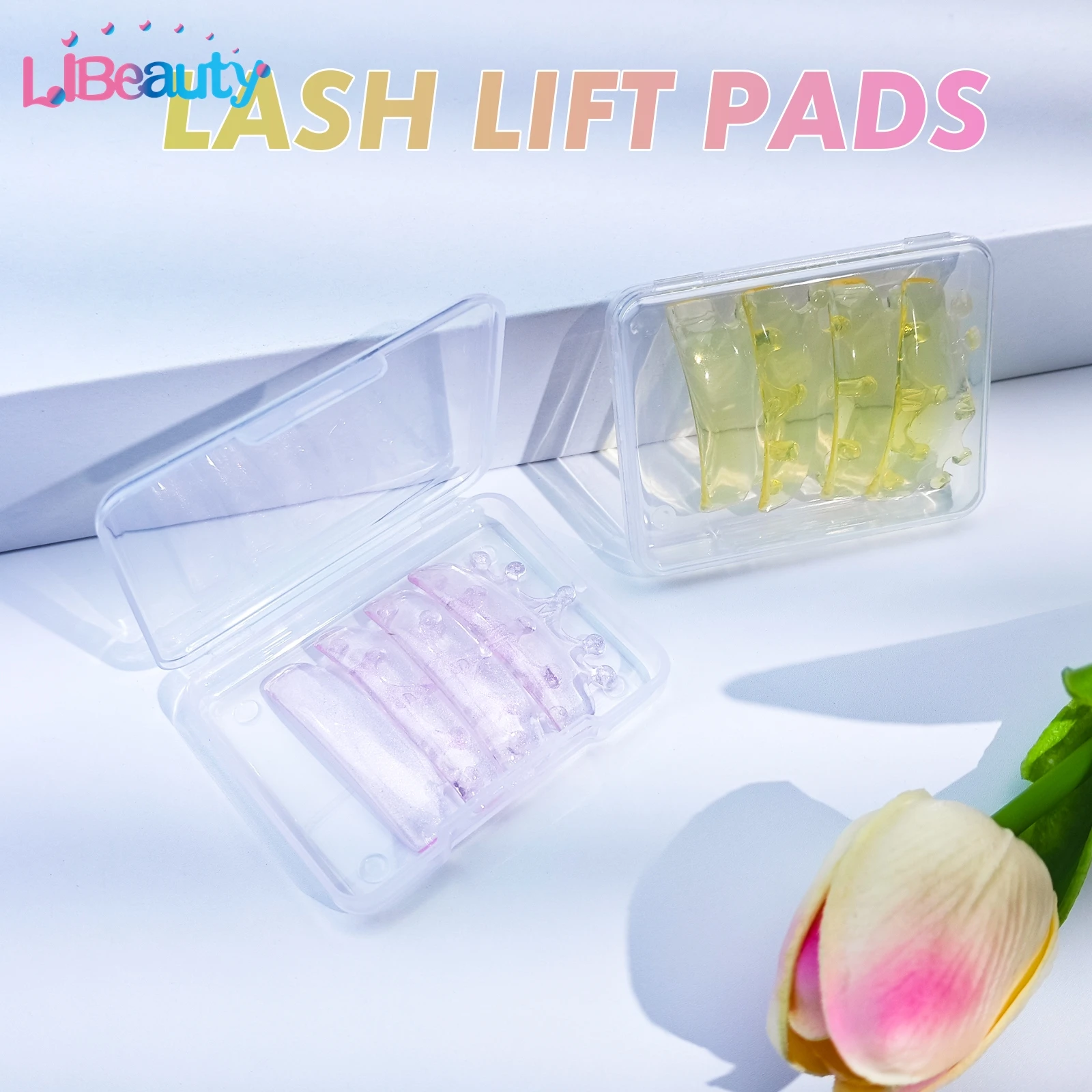 

Libeauty 2 Pairs LC Curl Silicone Eyelash Perm Pads Sticky Lashes Rods Shield Lifting 3D Eyelash Curler Accessories Makeup Tool