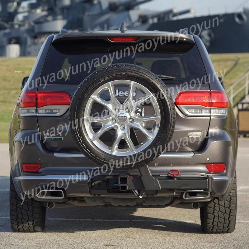 Square Mouth Mounted Spare Tire Rack Trailer Bar Spare Tire Rack Car Spare Tire Rack with License Plate Frame image 3