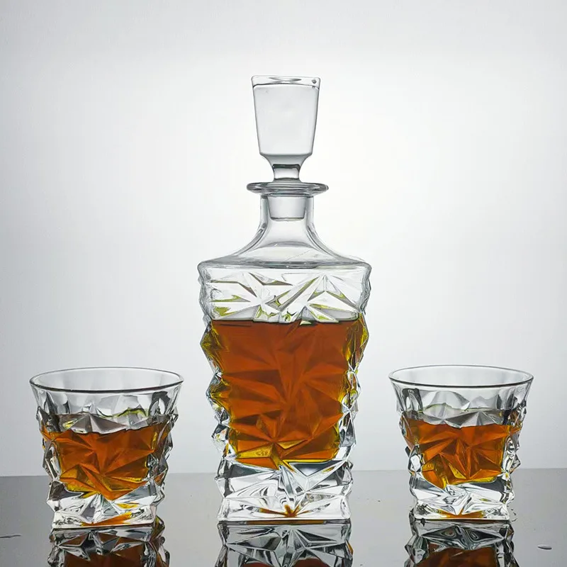 Whiskey wine bottle crystal glass wine bottle jug foreign wine set