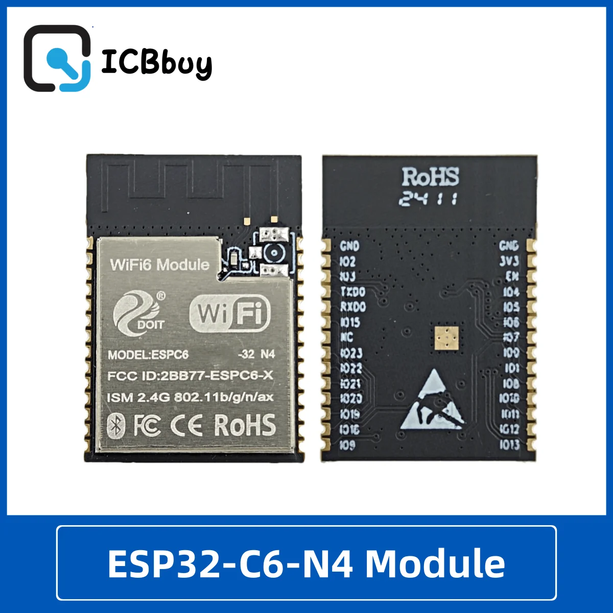 ESP32-C6 Module WiFi Bluetooth Zigbee Compatible Development Board for IoT Applications