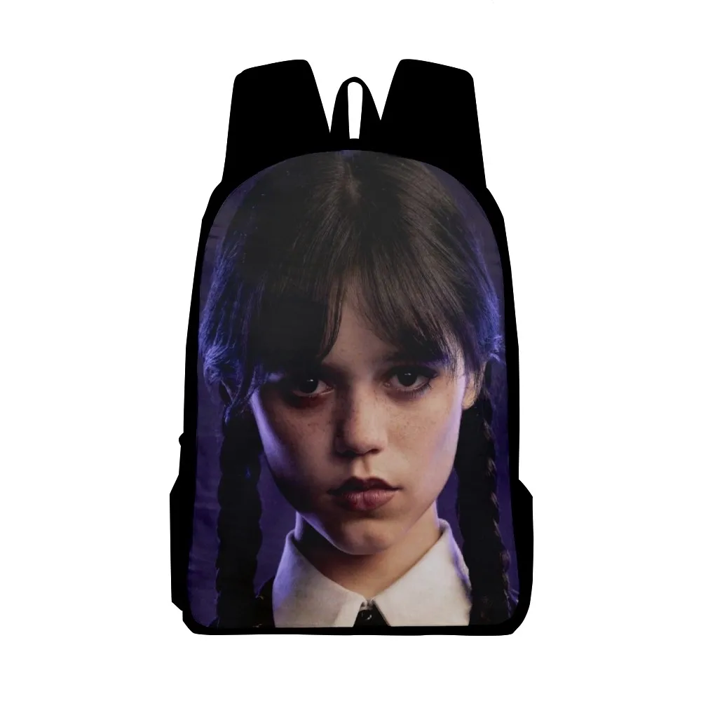 Wednesday Addams bedrukte rugzak studenten laptop rugzak kinderen jongens meisjes casual schooltas tiener schouderrugzak