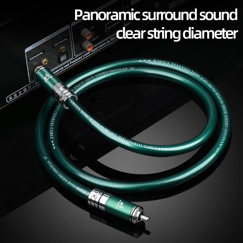 HIFI OCC Coaxial Cable HiFi Double-Layer Shielding Anti-Noise SPDIF Subwoofer RCA Coaxial Audio Cable