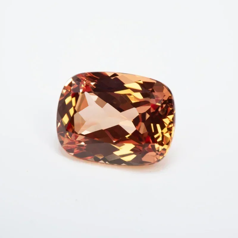 

Оптовая продажа, выращенный в лаборатории сапфир оранжевого цвета, прямоугольная форма подушки, подвески VVS1, сделай сам, материал для изготовления ювелирных изделий, выбор AGL C