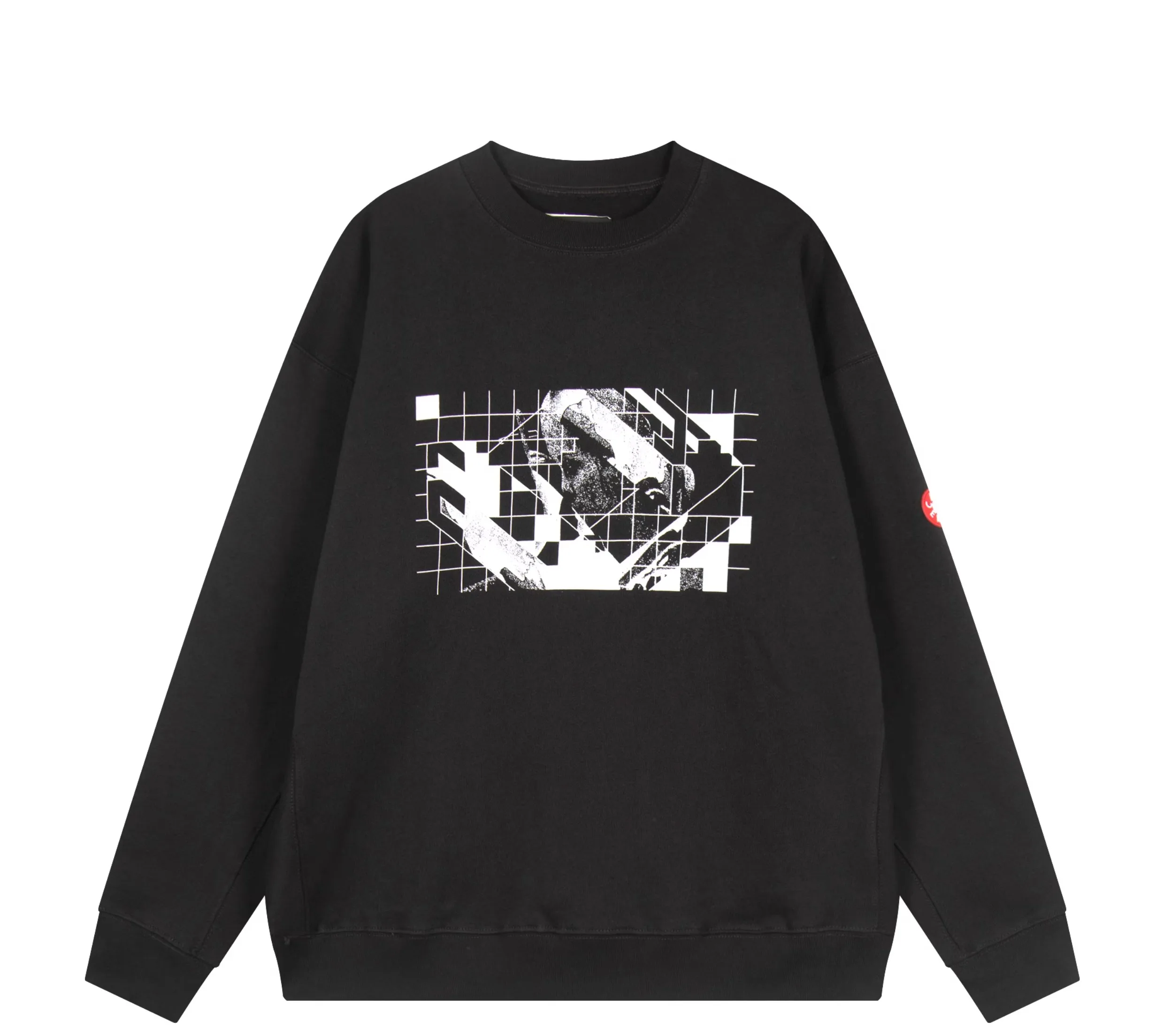 Winter Black Oversized CAVEMPT Sweatshirts Cotton Abstract Print Pullovers Hip hop Street Men Women Casual Loose CE Hoody