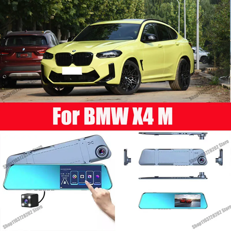 

For BMW X4 M Camera Car Touch Screen Video Recorder Rearview mirror Dash Cam Front and Rear Camera Mirror DVR