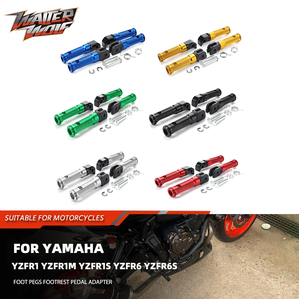

Motorycle Foot Pegs Footrest Pedal Adapter For Yamaha YZF-R1 YZF-R1M YZF-R1S YZF-R6 YZF-R6S YZFR1 YZFR1M YZFR1S YZFR6 YZF6S 2026
