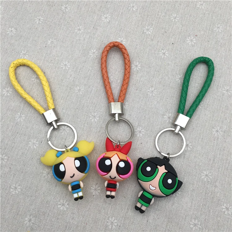 Disney Cartoon Girls Pendant Keychains Holder Car Key Chain Key Ring Mobile Phone Bag Hanging Jewelry Kids Gifts