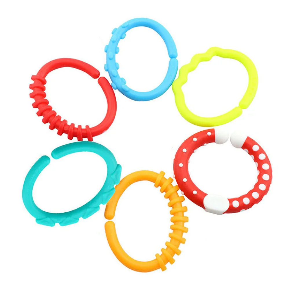 

18pcs Baby Teether Rings Links Toys Links Rattle Strollers Car Seat Travel Toys for Baby Infant Newborn (Mixed Style)