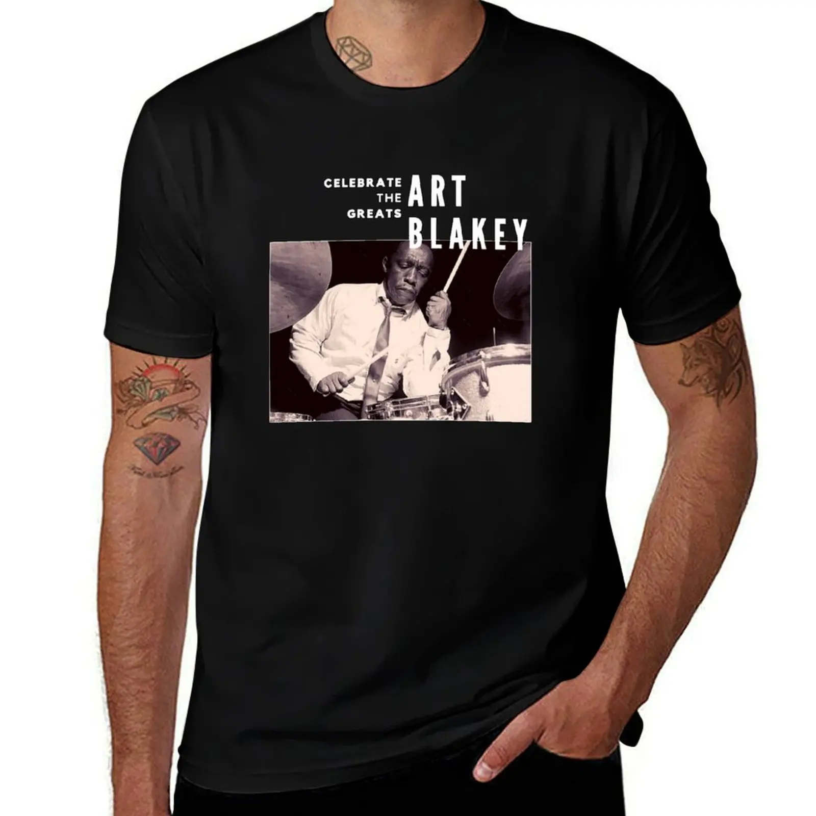 Art Blakey Great Jazz Drummer Musician T-Shirt Holiday All Match T-Shirt
