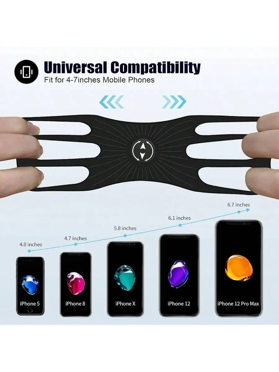 

Universal Bike Phone Holder 360 Rotatable Adjustable Mount For 4-6.7 Inch Smartphones