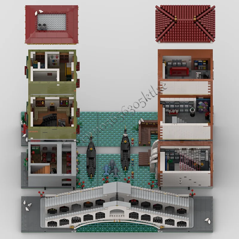 ตัวต่อโมเดลอาคารริมน้ำ 10097 ชิ้น ชุดประกอบสถาปัตยกรรมคลาสสิกแบบโมดูลาร์ ของเล่นเสริมพัฒนาการสำหรับเด็ก ของขวัญวันเกิด