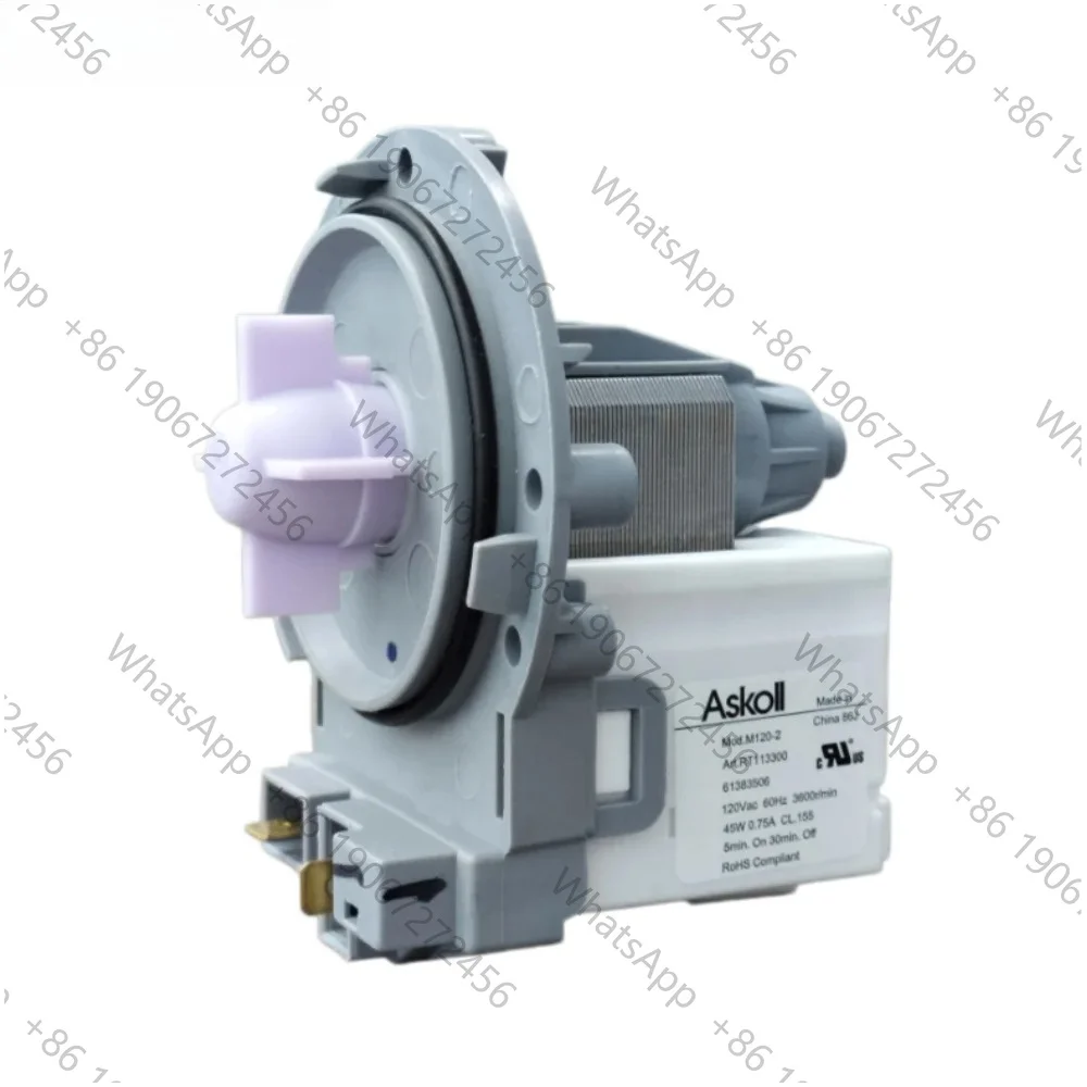 Washing Machine Drain Pump Motor M120-2 EAU61383506 120V 60Hz 45W Washer Drainage Replacement Parts