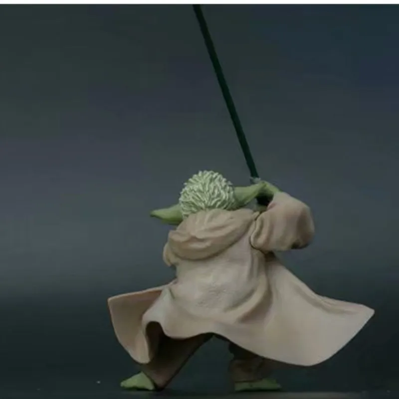 13cm Plastic Star Wars Mandalorian Master YODA with Sword Action Figure Toys - view 2
