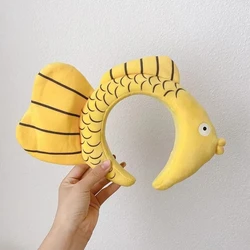 1pcs Cartoon Animal Hair Bands Dragon Yellow Fish Headband Cute Quirky Headwear