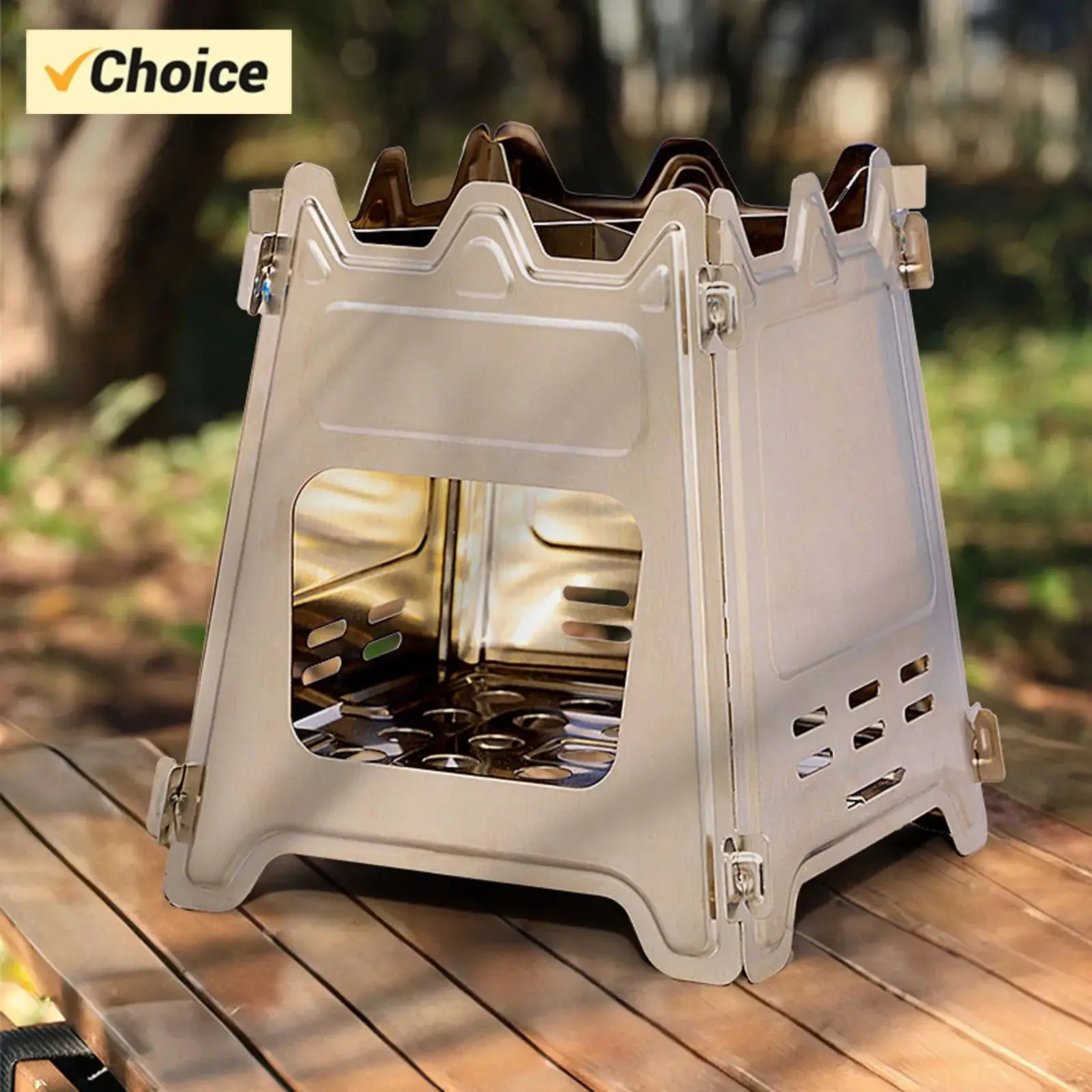 

Качественная портативная карточная печь, складная дровяная и костра для кемпинга на открытом воздухе, легкая дорожная и походная печь