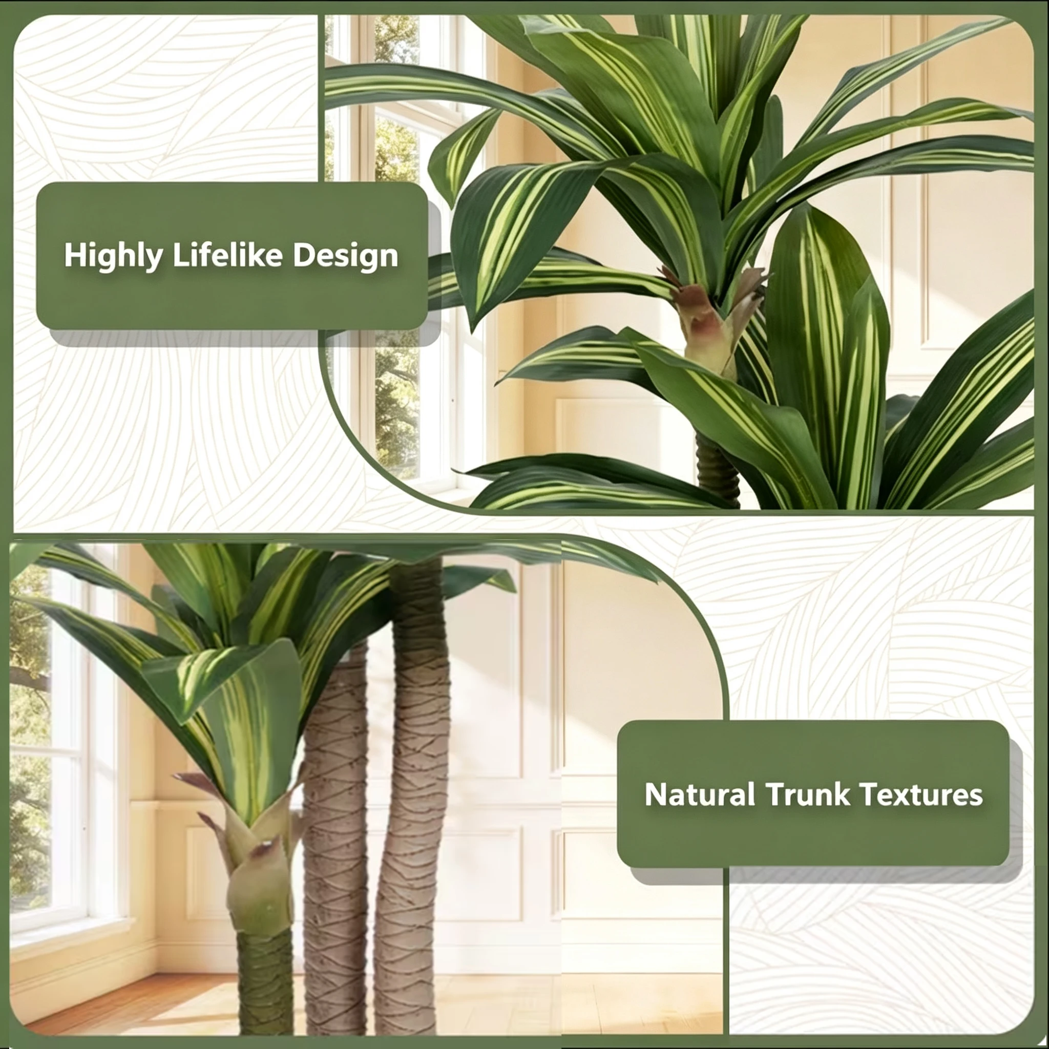 Artificial Dracaena Tree in Pot 5