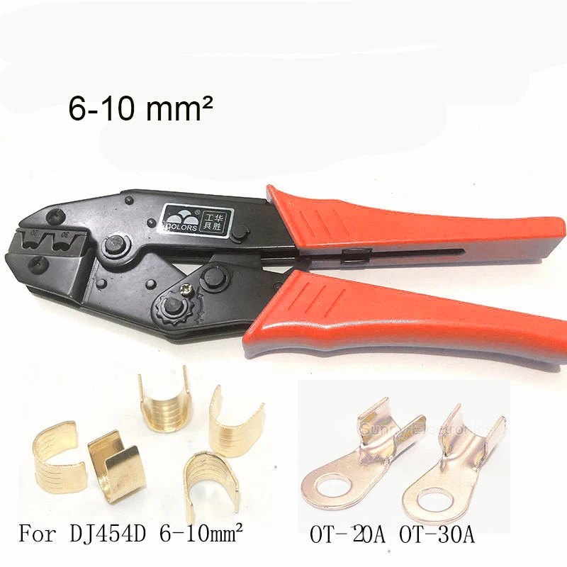 Terminal Crimping Plier Tools for DJ454 DJ453 U Shaped Copper Wire Crimps Terminal Cold Pressing Connectors Cable Lug