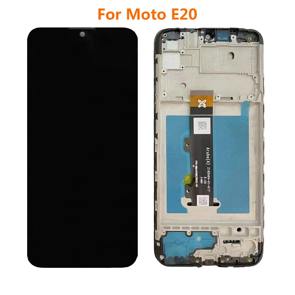 

6.5" E20 LCD For Motorola Moto E20 LCD XT2155 XT2155-1 LCD Display Touch Screen Digiziter Assembly Replacement Parts With Frame