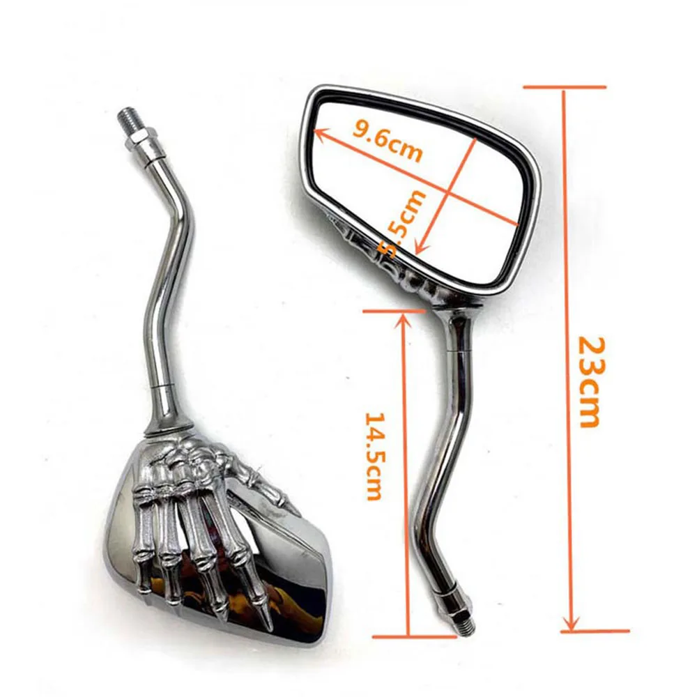 2pcs Universal Motorcycle Rearview Mirror With Screw Aluminium Alloy Scooter Skeleton Hand Refit Motorbike Side Mirrors