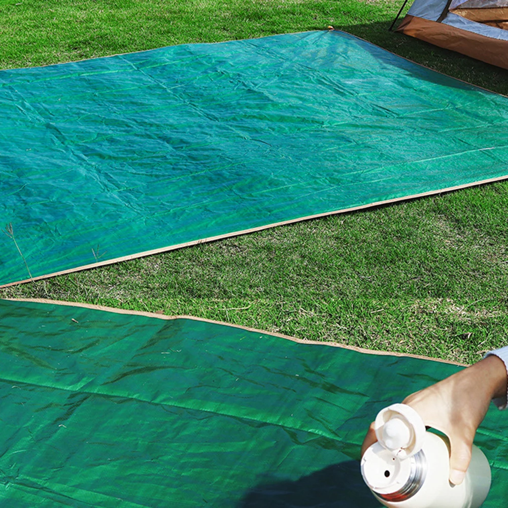 

Camping Adventures Camping Tent Tarp Multi Purpose Outdoor Mat Compact Storage High-density Fabric IPX7 Waterproof PE Material