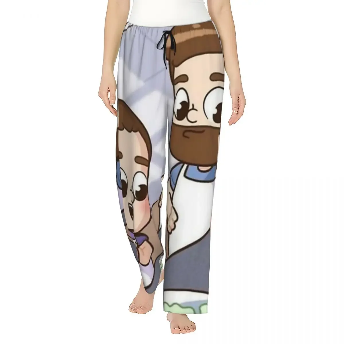 

Женские пижамные брюки Custom Pibubear для дома и сна с карманами