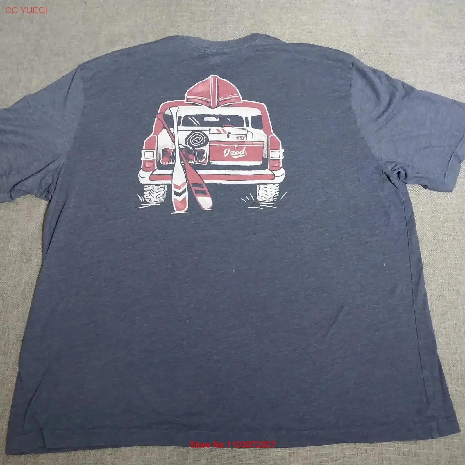 Camiseta Izod Saltwater Relaxed para Hombre, Talla 2XL, Color Azul Kayaking, Estilo Vintage Lavado, para Uso Diario, Gráfico, Elegante, Versátil, Casual