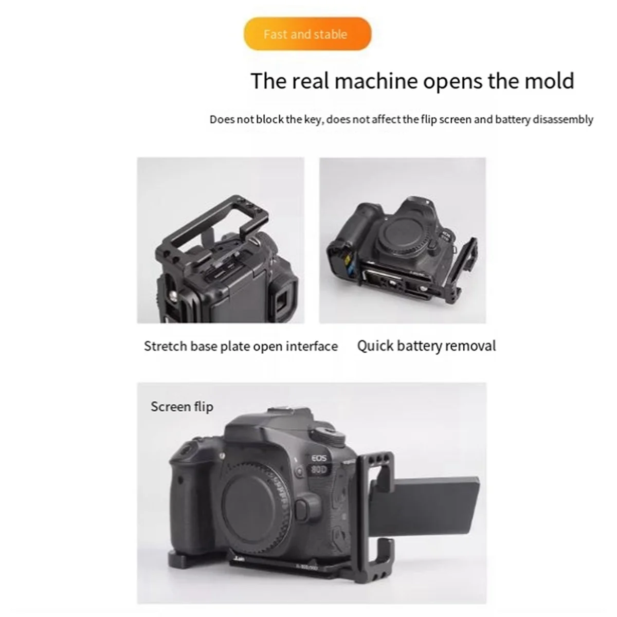 JLwin لوحة الإفراج السريع العمودي L لوحة لكانون 70D 80D 90D كاميرا ترايبود قابل للتعديل لوحة الإصدار السريع العمودي