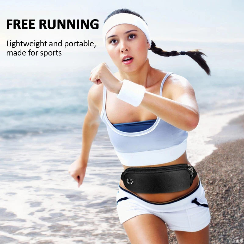 Running Waist Bag for Phone Lightweight Waterproof Adjustable Cycling Belt Pouch Reflective Strip Invisible Sports Fanny Pack image 3
