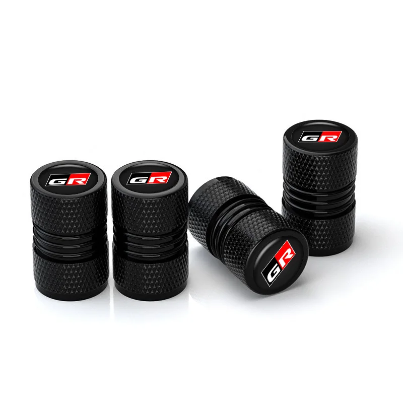 For Toyota GR 86 Supra Yaris RAV4 Prius Corolla C-HR Auris 4pcs/set Car Wheel Tire Valve Stems Caps Airdust Waterproof Accessory