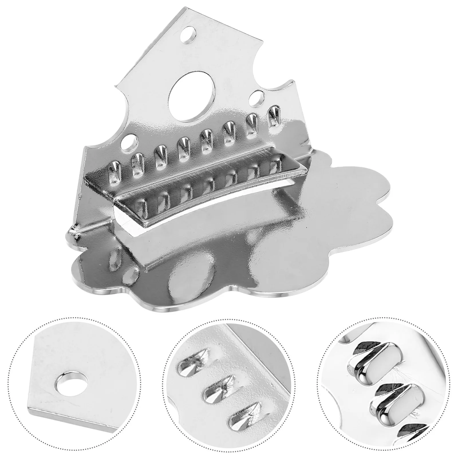 

Guitar Tailpiece Bridge 60X35Mm Chrome Plated Cloud Shape Metal Mandolin Replacement Instrument Parts For Performances Practice