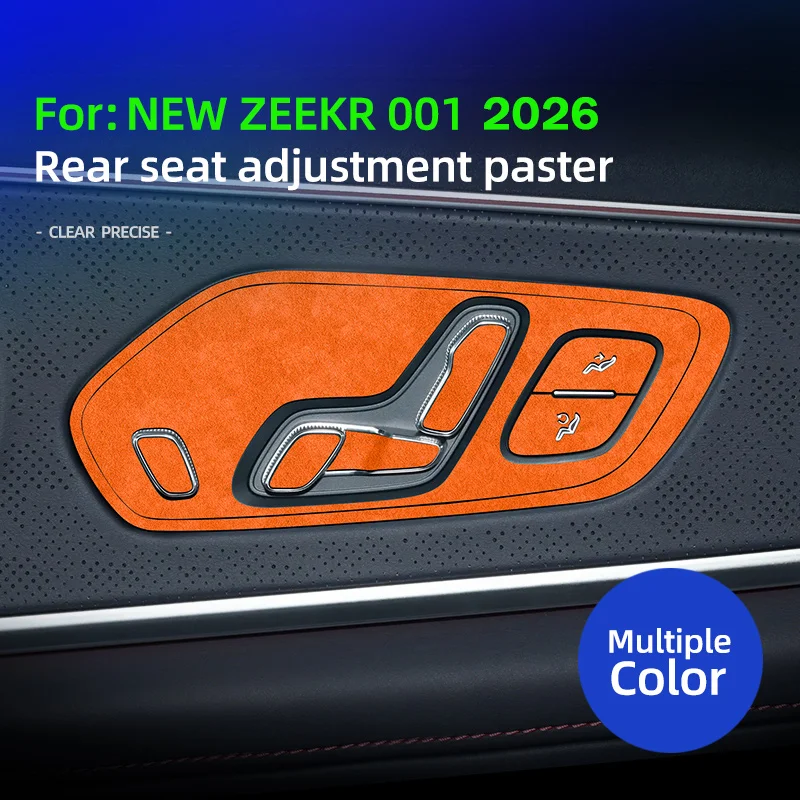 

For NEW ZEEKR 001 2026, 001 Max Ultra TOP Suede Front Row Seat Adjustment Panel Trim Sticker Interior Car Accessories