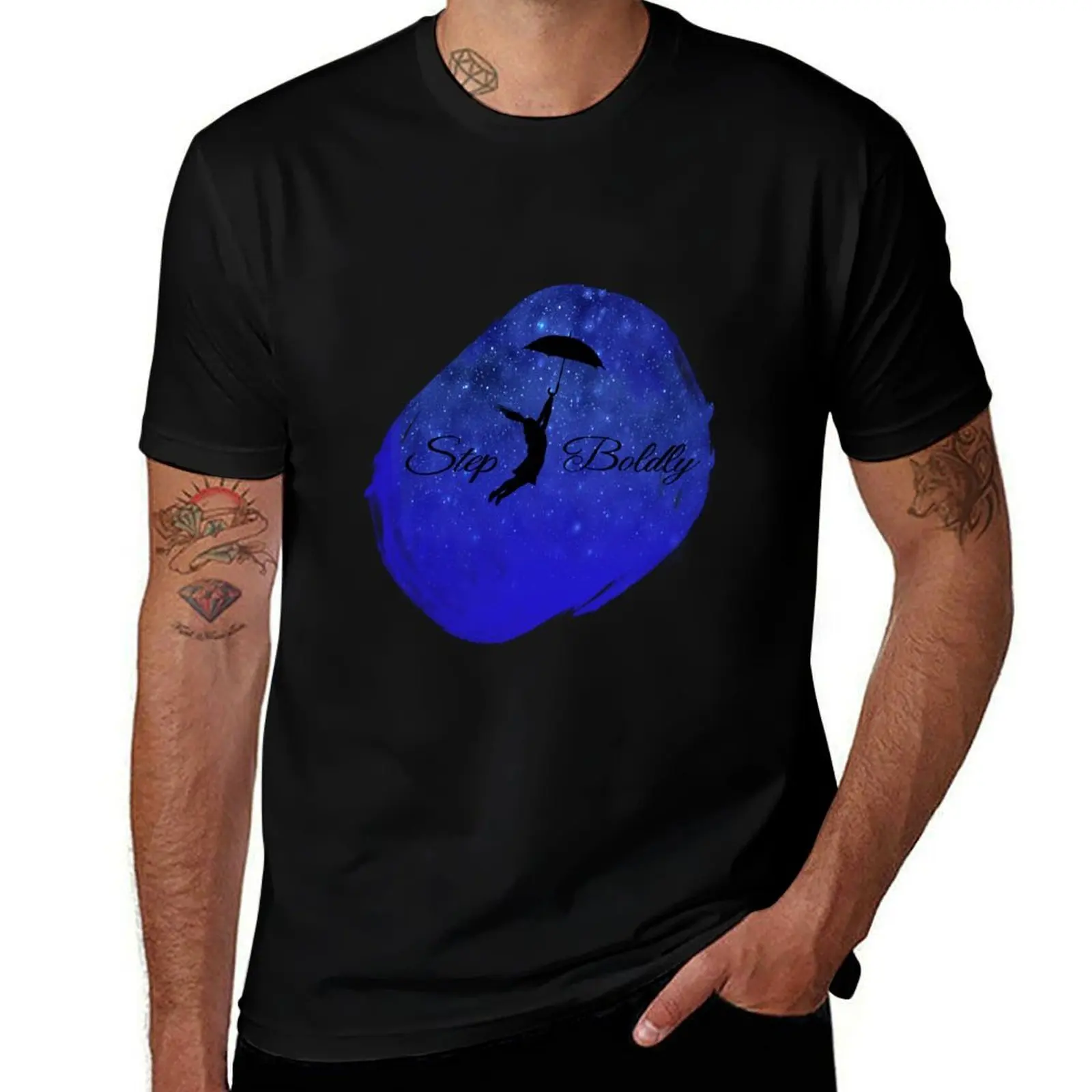 Morrigan Crow, Step Boldly T-Shirt Vintage Print Crew Neck Tee T-Shirt