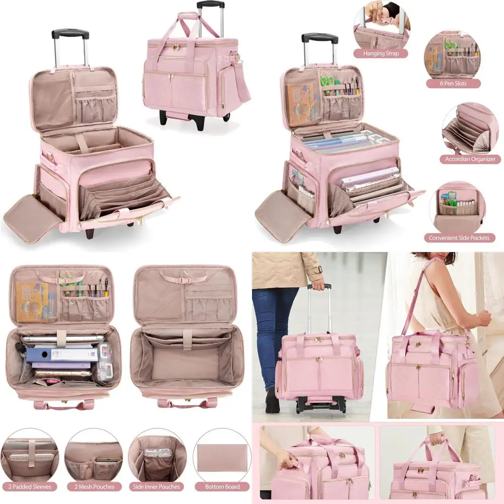

Wheeled Teacher Bag with Detachable Trolley for 15.6 Laptops