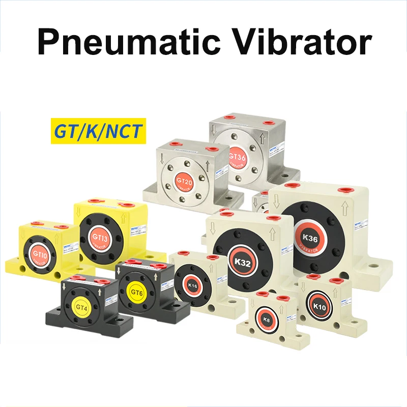 Industrial Pneumatic Vibrator Oscillator Ball Type K-series GT8 GT10 GT13 GT16 GT20 GT25 GT30 GT32 GT36 GT40