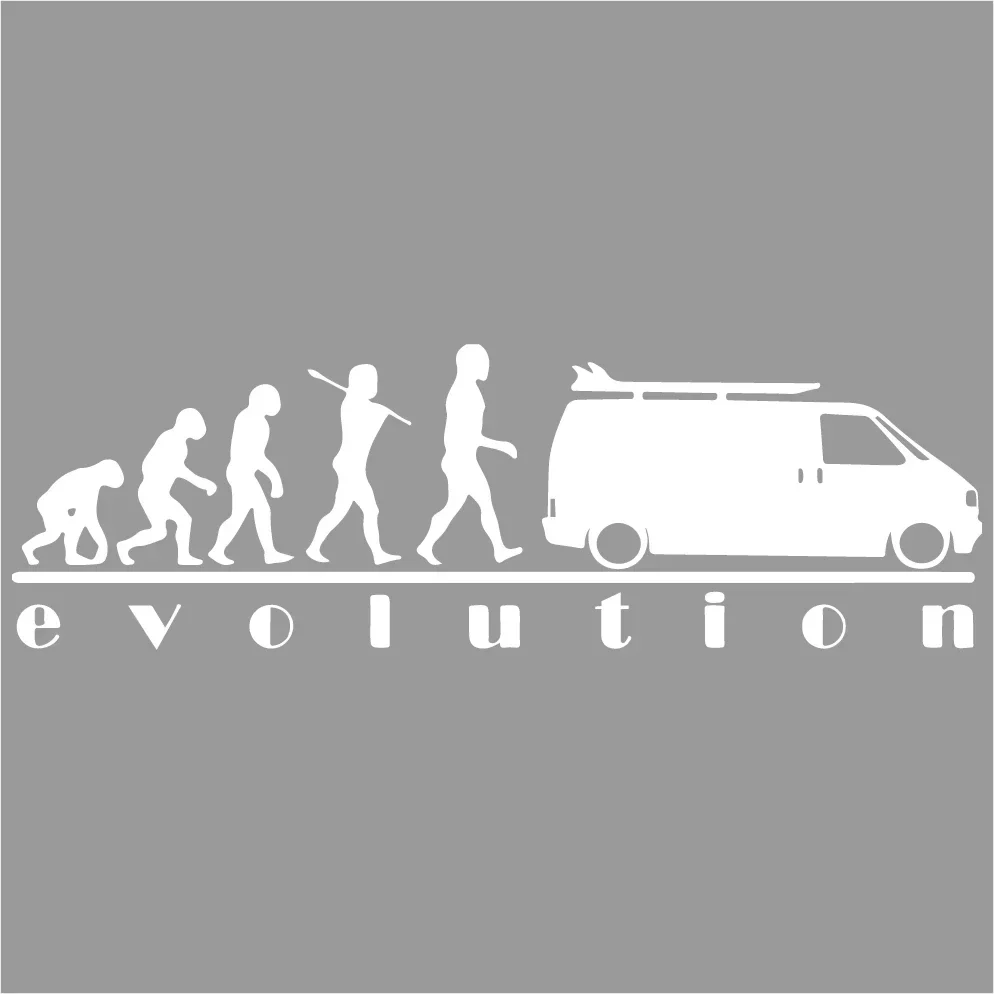 EVOLUTION Sticker Camper Van T4 Camper Vinyl Decal Decor Car Van Window Vehicle Truck Art Signs Aesthetic Fun Human History