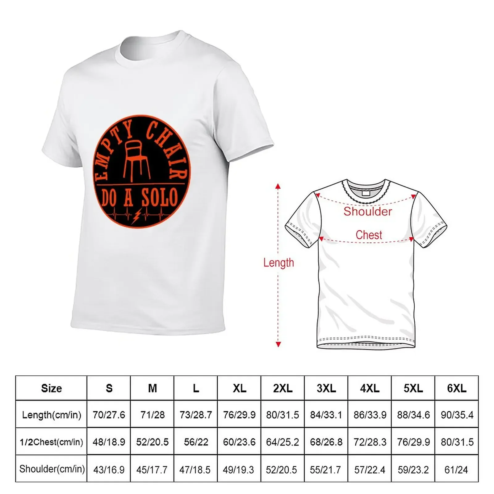 New Empty Chair Do a Solo T-Shirt summer tops sports fans vintage mens graphic t-shirts pack