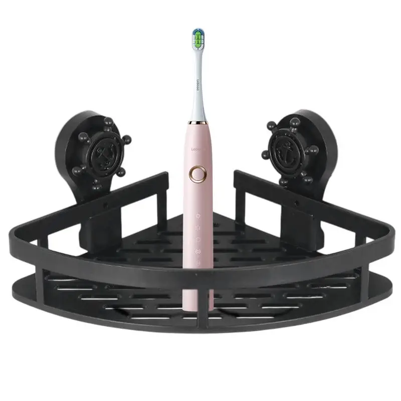 

Corner Suction Storage Rack Wall Mounted Shower Holder Strong Suction Bathroom Wall Floating Shelves Draining Wall Mounted