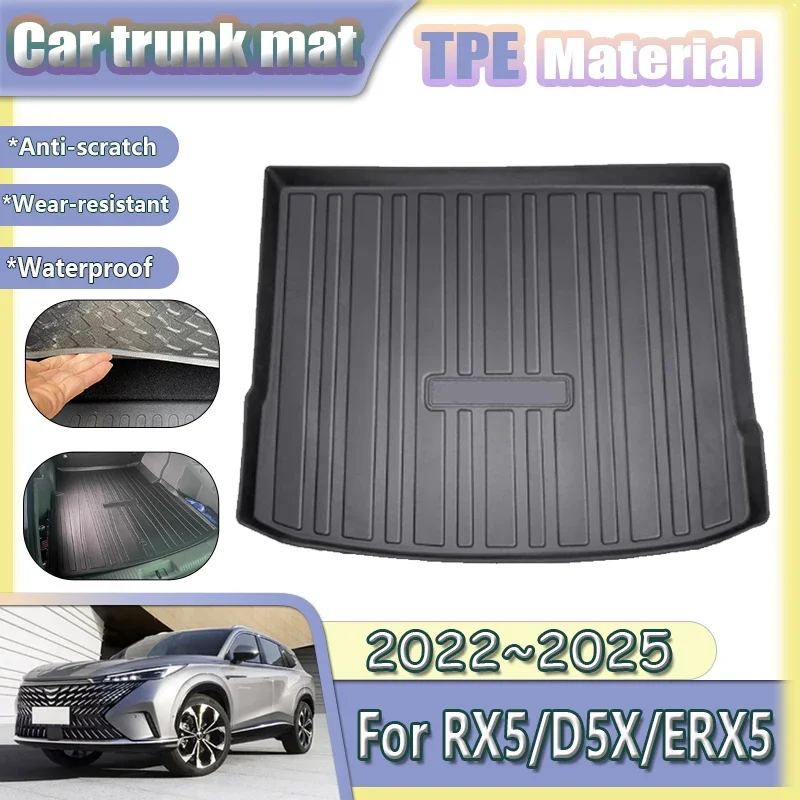 

Car Trunk Mat For Roewe RX5 D5X ERX5 MK3 2022~2025 2023 2024 MG HS MK2 Anti-dirty Rubber TPE Material Carpet Pads Accessories