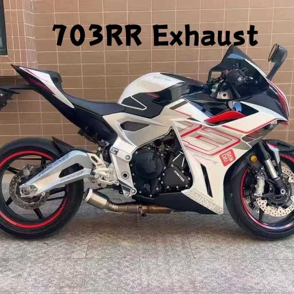 Accessori di Modifica per ZONTES 703RR, Scarico Diretto, Tubo di Scarico Centrale e Posteriore in Acciaio Inox, Tubo di Collegamento