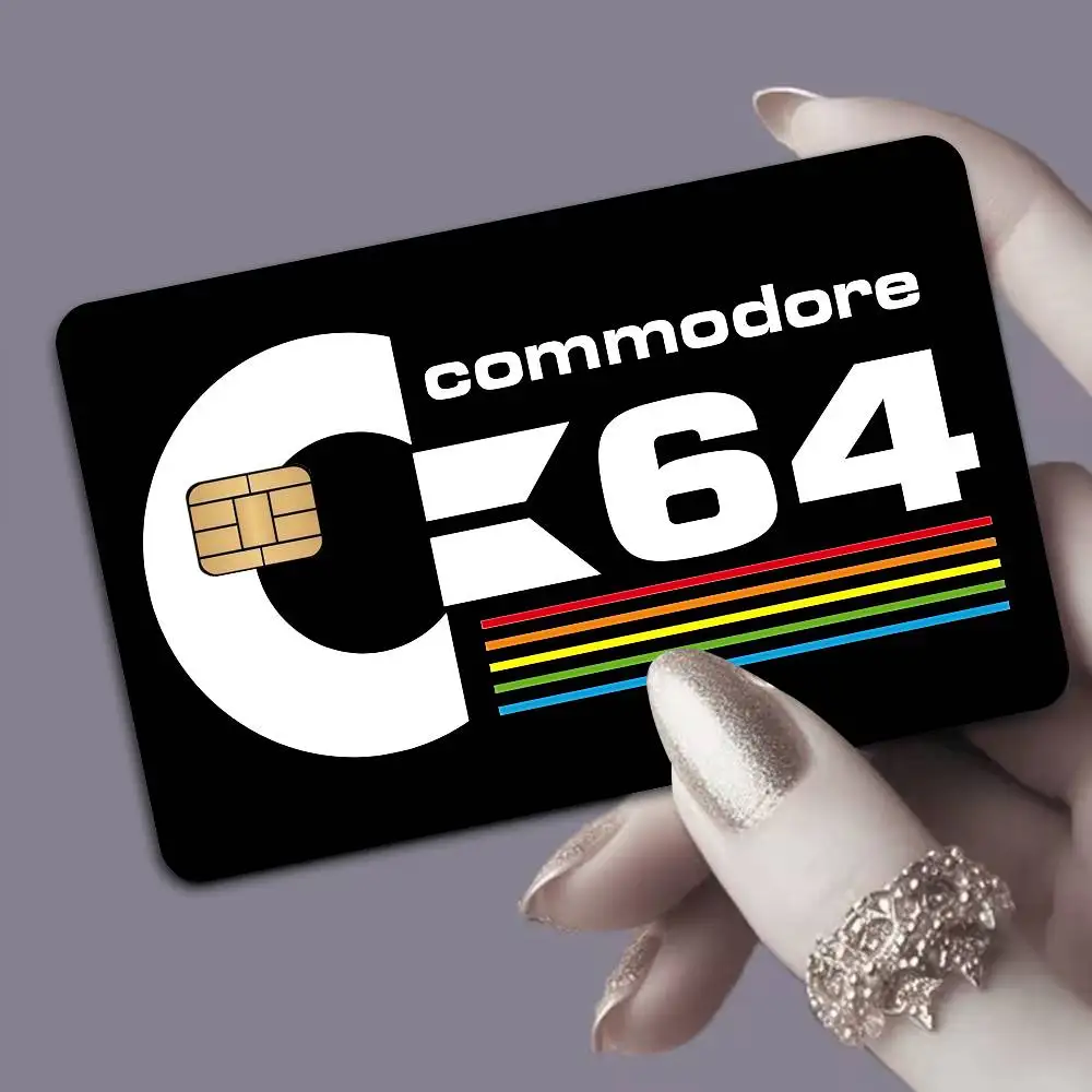 C-Commodore 64 Logo Anime Young Creidt Card Debit Card Sticker Film Case Front Tape for Small Big Chip No Chip