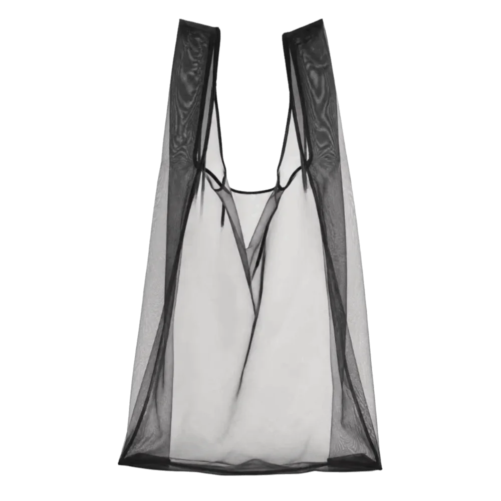 Large Capacity Organza Shopping Bag Sheer Gauze Mesh Lightweight Handbag Portable Reusable Cosmetic Storage Bag Daily Use
