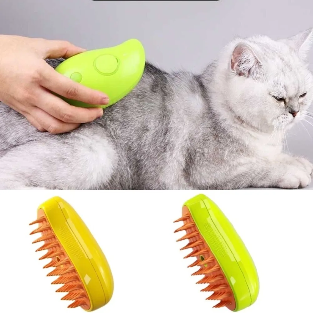 Cepillo vaporizador para perros y gatos, pulverizador eléctrico para masaje, herramienta de aseo para mascotas, derramamiento, pulverizadores eléctricos 3 en 1, peines de masaje