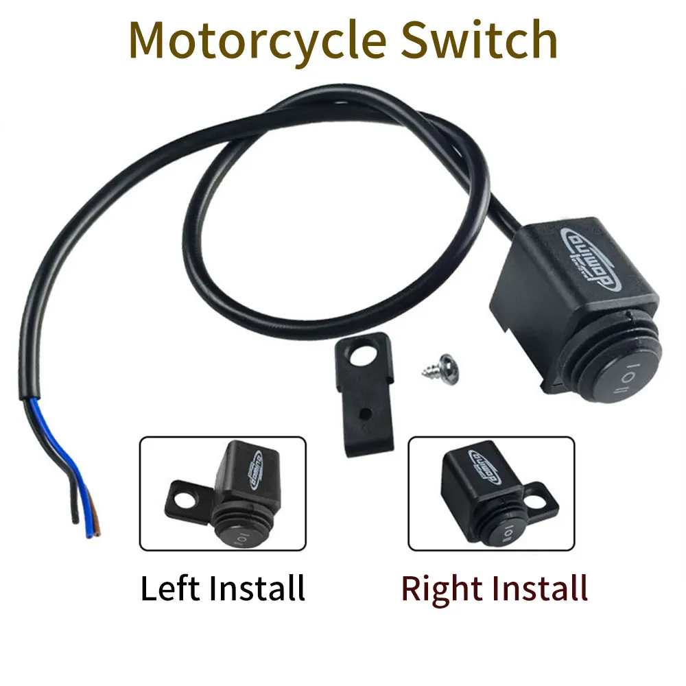 Interruptor universal para espelho de guidão de motocicleta, prático e útil, controlador de luz de moto, sinais de neblina de 3 vias, botão de controle de farol