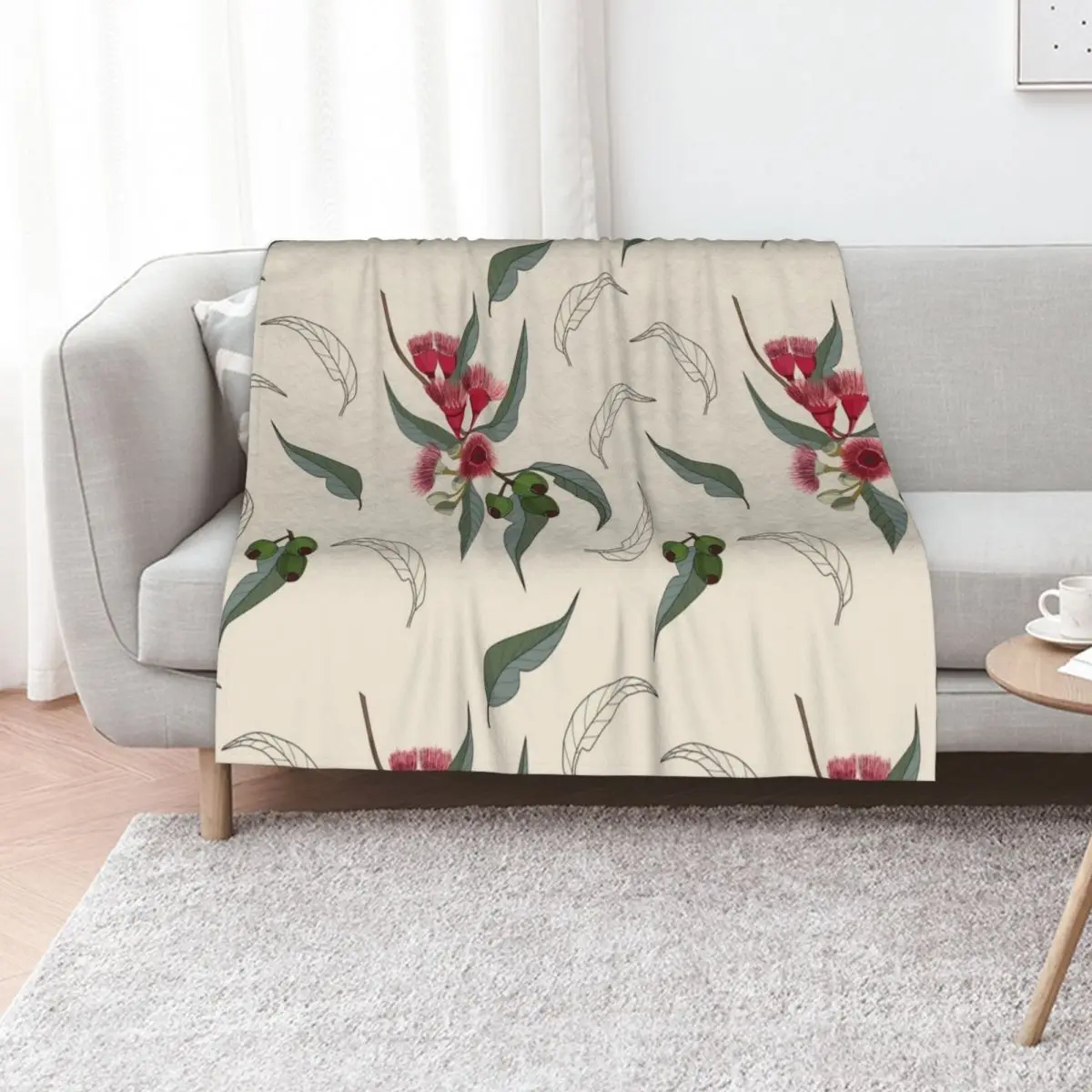 Australia gum nut and flower seamless pattern Throw Blanket Blankets For Bed Luxury Brand Flannels Travel Decoratives Blankets