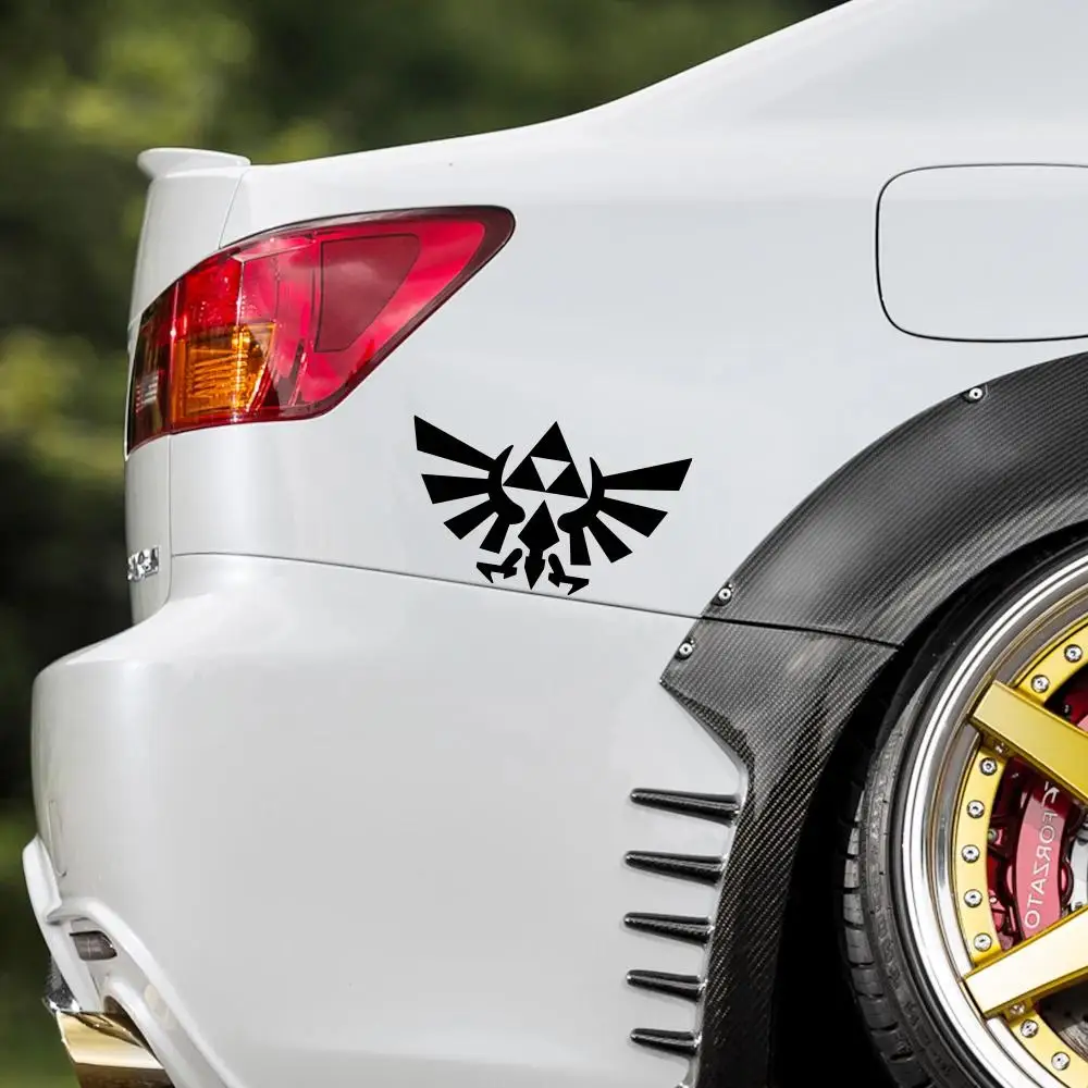 Vinyl Decal Car Accessories, Suitable for Car Body, Window and Other Decorative Triangle Force Wings Car Sticker,