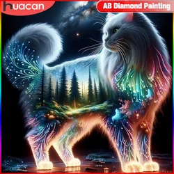 HUACAN 동물 DIY 다이아몬드 페인팅 개구리 식물, 풀 스퀘어 라운드 5D 다이아몬드 모자이크 추상 색상, 홈 데코