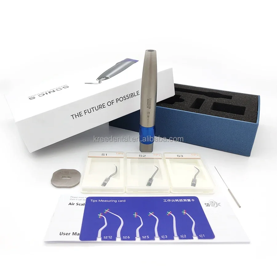 【HOT】De ntal Equipment S970KL Sonic L LED fiber optic light  Ultrasonic air Scaler HandPiece Air Scaling tools